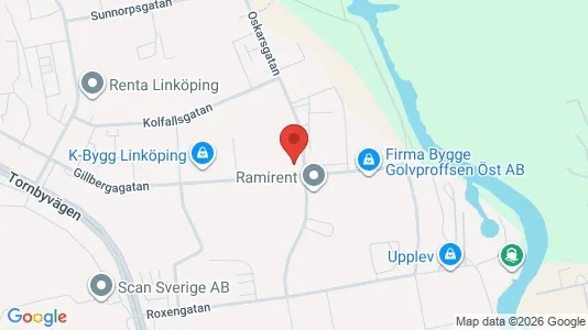 Kontorslokaler att hyra i Linköping - kort over placeringen