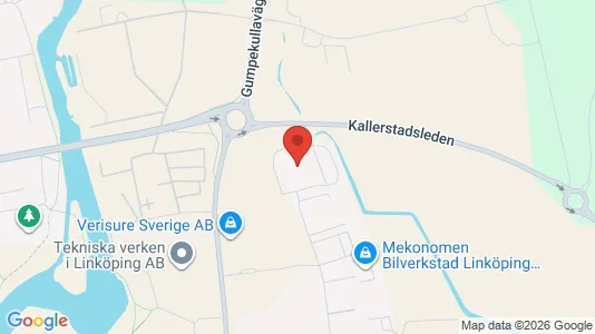 Lagerlokaler att hyra i Linköping - kort over placeringen