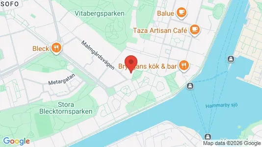 Kontorslokaler att hyra i Södermalm - kort over placeringen