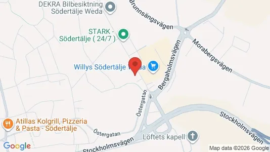 Kontorslokaler att hyra i Södertälje - kort over placeringen
