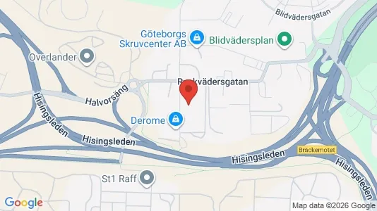 Industrilokaler att hyra i Västra hisingen - kort over placeringen