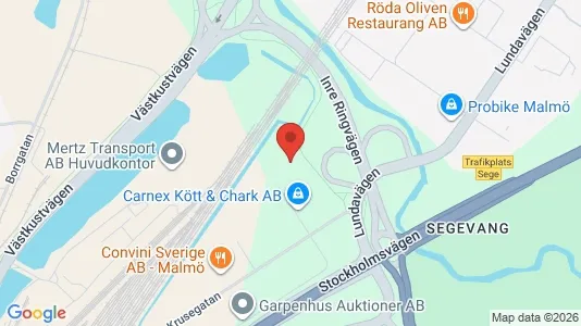 Lagerlokaler att hyra i Kirseberg - kort over placeringen