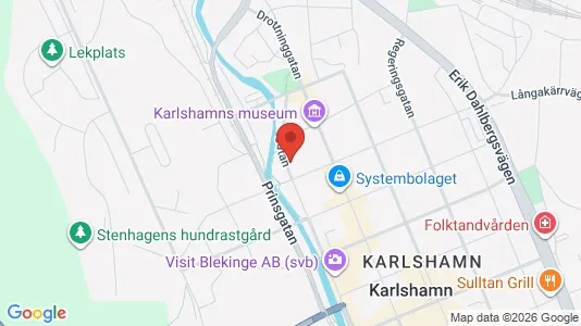 Kontorslokaler att hyra i Karlshamn - kort over placeringen