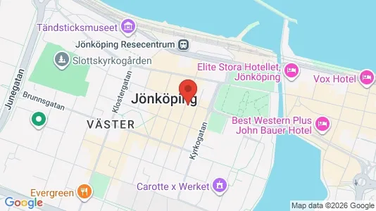Kontorslokaler att hyra i Jönköping - kort over placeringen