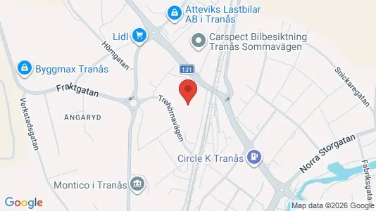Industrilokaler att hyra i Tranås - kort over placeringen