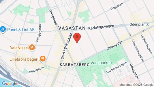 Kontorslokaler att hyra i Vasastan - kort over placeringen