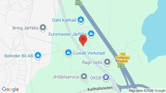 Industrilokaler att hyra i Järfälla - kort over placeringen
