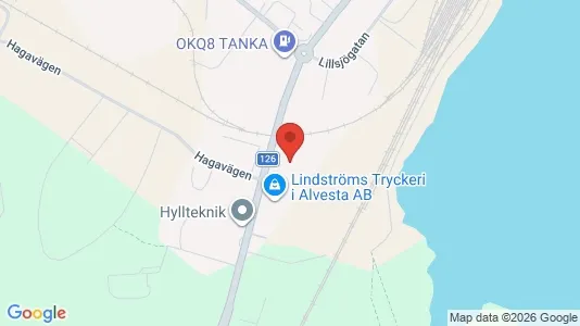 Industrilokaler att hyra i Alvesta - kort over placeringen