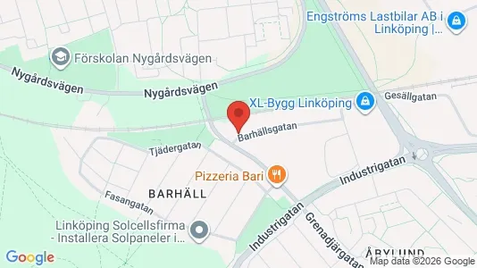 Kontorslokaler att hyra i Linköping - kort over placeringen