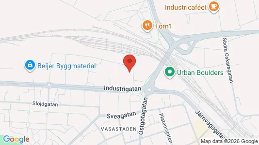 Industrilokaler att hyra i Linköping - kort over placeringen