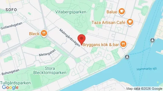 Kontorslokaler att hyra i Södermalm - kort over placeringen