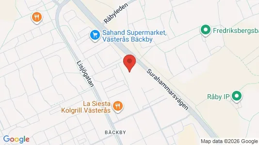 Lagerlokaler att hyra i Västerås - kort over placeringen