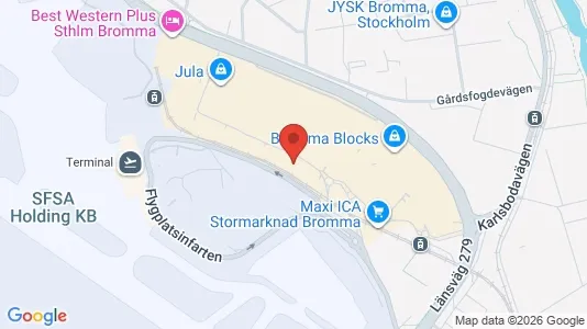 Kontorslokaler att hyra i Västerort - kort over placeringen