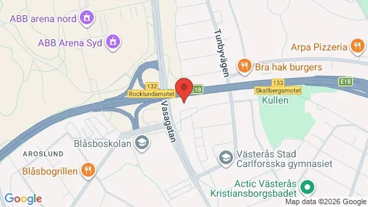 Kontorslokaler att hyra i Västerås - kort over placeringen