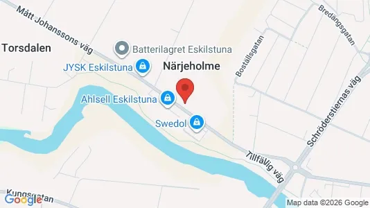 Industrilokaler att hyra i Eskilstuna - kort over placeringen
