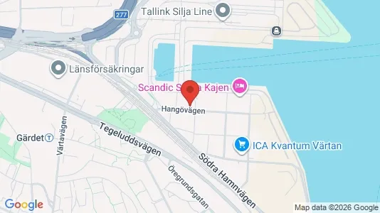 Kontorslokaler att hyra i Gärdet/Djurgården - kort over placeringen