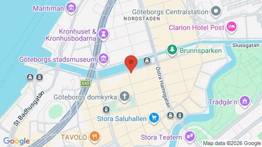 Kontorslokaler att hyra i Göteborg Centrum - kort over placeringen