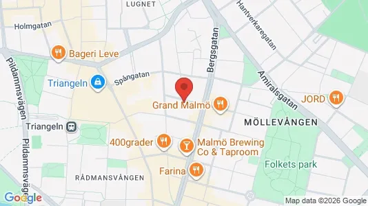 Kontorslokaler att hyra i Malmö Centrum - kort over placeringen