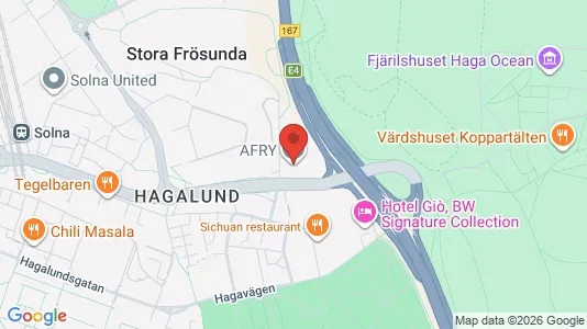 Kontorslokaler att hyra i Solna - kort over placeringen