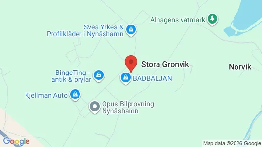 Lagerlokaler att hyra i Nynäshamn - kort over placeringen