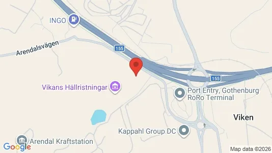 Kontorslokaler att hyra i Västra hisingen - kort over placeringen