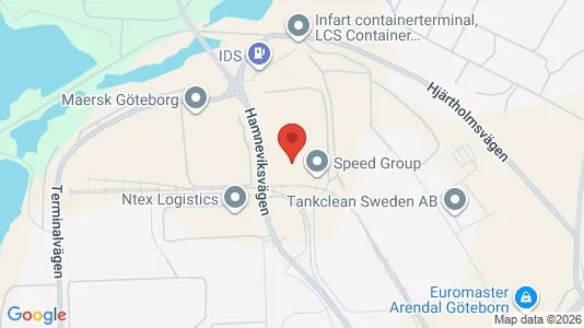 Industrilokaler att hyra i Västra hisingen - kort over placeringen