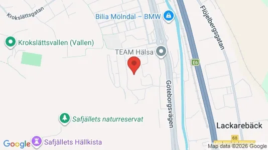 Kontorslokaler att hyra i Mölndal - kort over placeringen