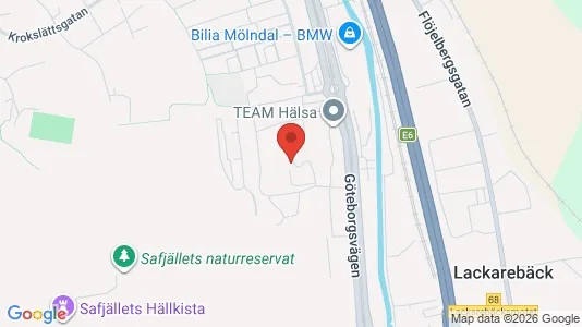 Kontorslokaler att hyra i Mölndal - kort over placeringen