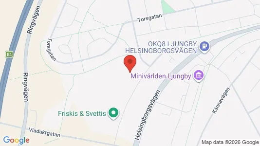 Lagerlokaler att hyra i Ljungby - kort over placeringen