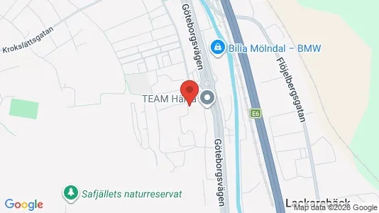 Kontorslokaler att hyra i Mölndal - kort over placeringen