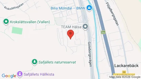 Kontorslokaler att hyra i Mölndal - kort over placeringen