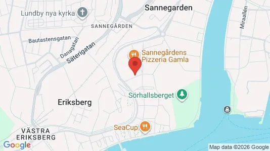 Industrilokaler att hyra i Lundby - kort over placeringen