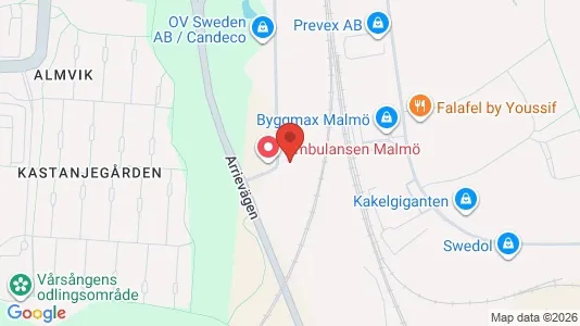 Lagerlokaler att hyra i Fosie - kort over placeringen