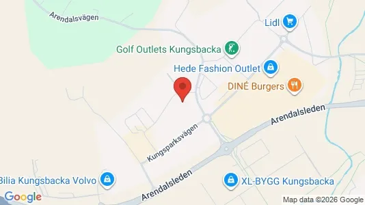 Kontorslokaler att hyra i Kungsbacka - kort over placeringen