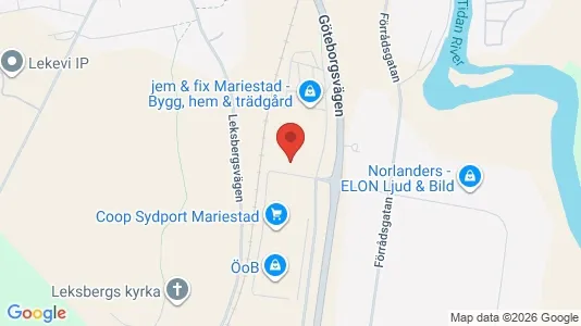 Industrilokaler att hyra i Mariestad - kort over placeringen