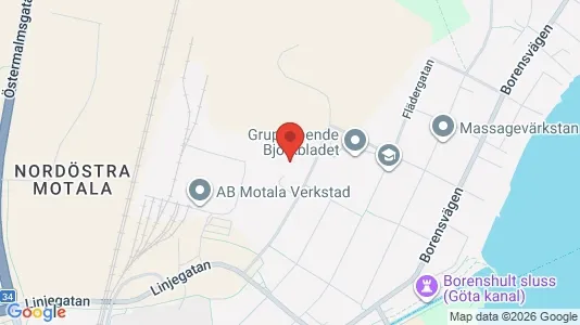 Kontorslokaler att hyra i Motala - kort over placeringen