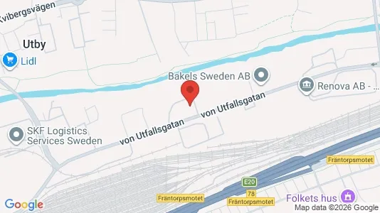 Lagerlokaler att hyra i Göteborg Östra - kort over placeringen