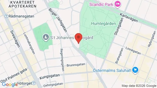 Kontorslokaler att hyra i Östermalm - kort over placeringen