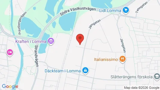 Lagerlokaler att hyra i Lomma - kort over placeringen