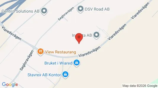 Lagerlokaler att hyra i Borås - kort over placeringen