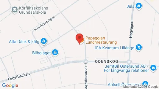 Kontorslokaler att hyra i Östersund - kort over placeringen