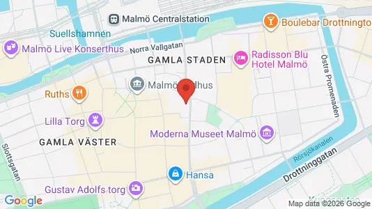 Kontorslokaler att hyra i Malmö Centrum - kort over placeringen
