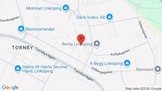Kontorslokaler att hyra i Linköping - kort over placeringen