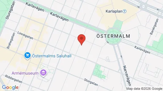 Kontorslokaler att hyra i Östermalm - kort over placeringen