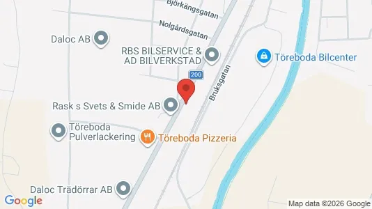 Industrilokaler att hyra i Töreboda - kort over placeringen