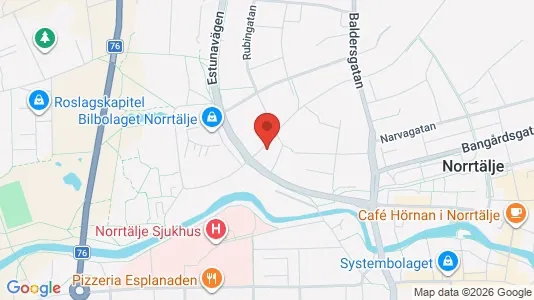 Kontorslokaler att hyra i Norrtälje - kort over placeringen