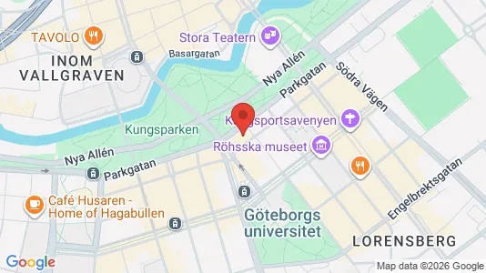 Kontorslokaler att hyra i Göteborg Centrum - kort over placeringen