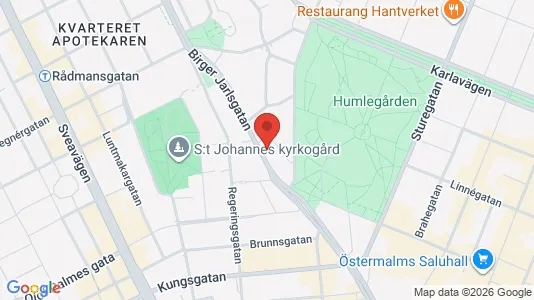 Kontorslokaler att hyra i Östermalm - kort over placeringen