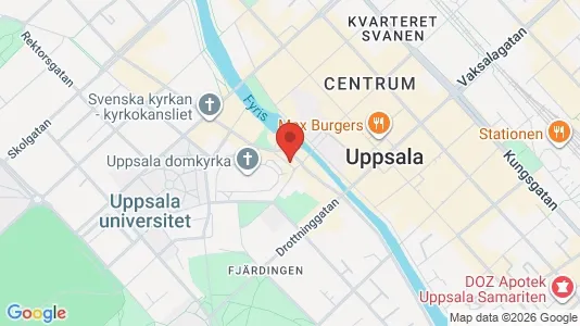 Kontorslokaler att hyra i Uppsala - kort over placeringen