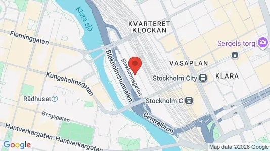 Kontorslokaler att hyra i Stockholm Innerstad - kort over placeringen